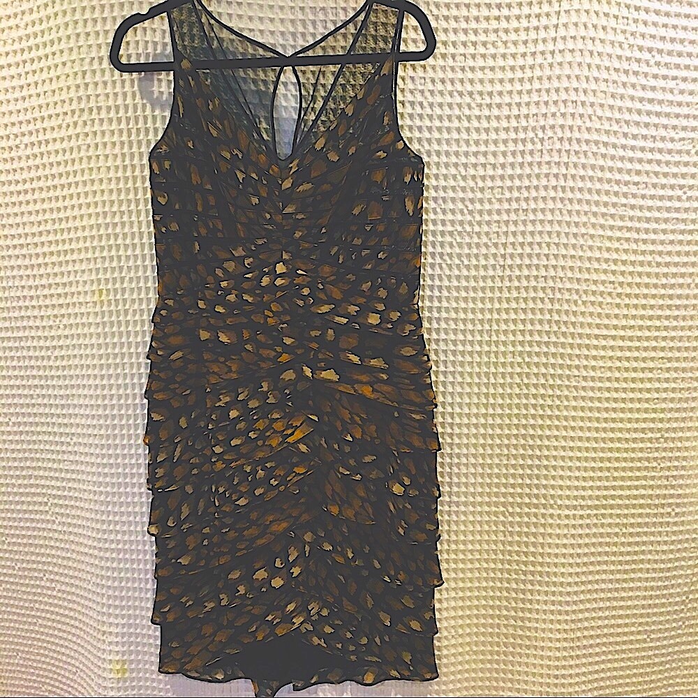 Worn once Andrianna Papelle ruffle dress